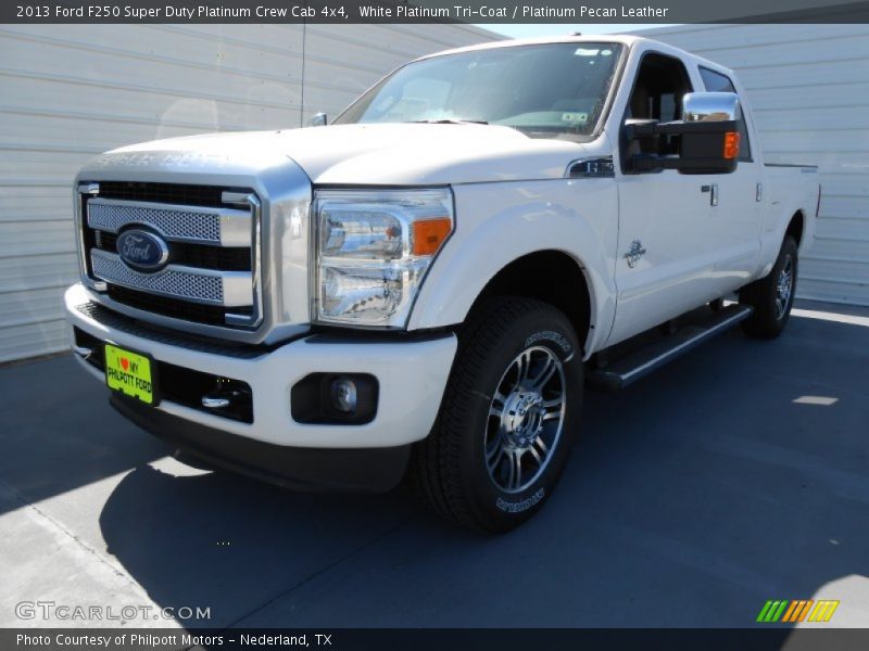White Platinum Tri-Coat / Platinum Pecan Leather 2013 Ford F250 Super Duty Platinum Crew Cab 4x4