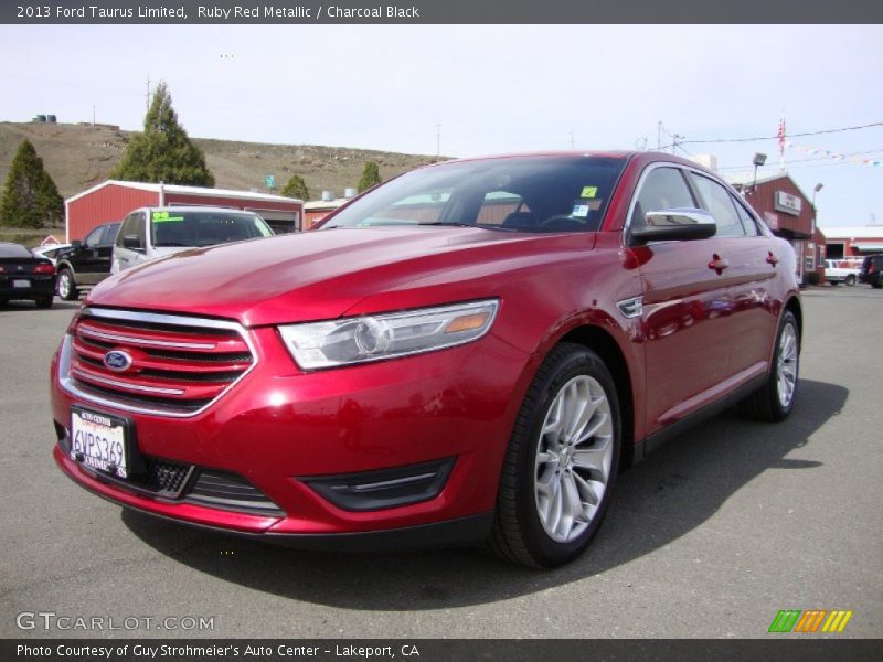 Ruby Red Metallic / Charcoal Black 2013 Ford Taurus Limited
