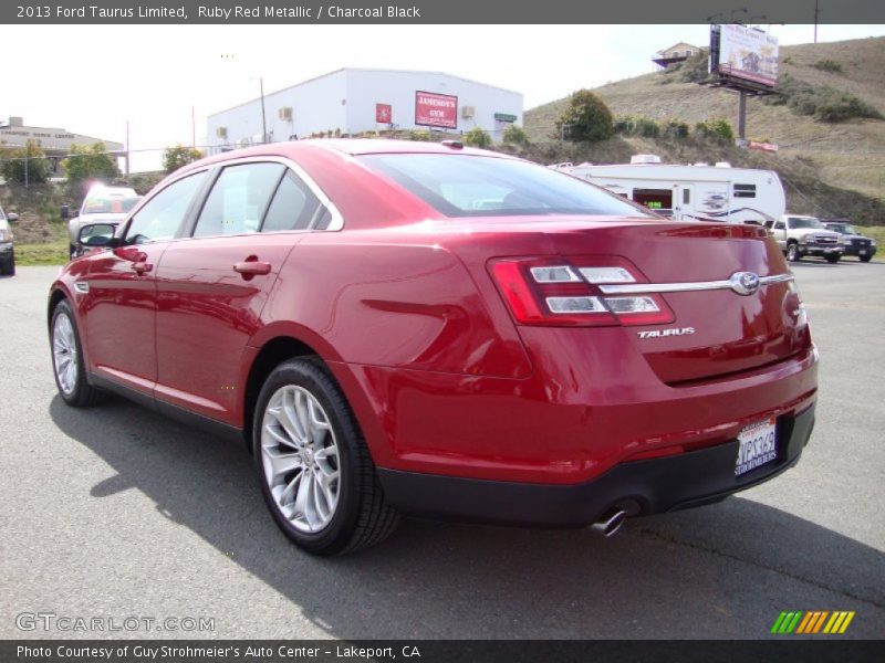 Ruby Red Metallic / Charcoal Black 2013 Ford Taurus Limited
