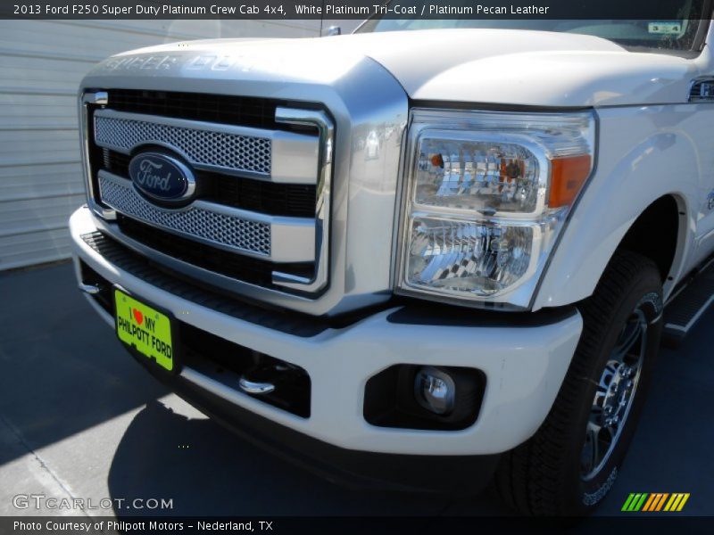 White Platinum Tri-Coat / Platinum Pecan Leather 2013 Ford F250 Super Duty Platinum Crew Cab 4x4