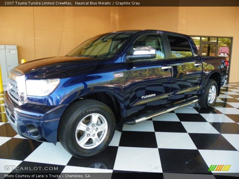 Nautical Blue Metallic / Graphite Gray 2007 Toyota Tundra Limited CrewMax
