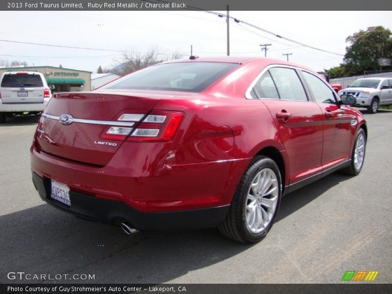 Ruby Red Metallic / Charcoal Black 2013 Ford Taurus Limited
