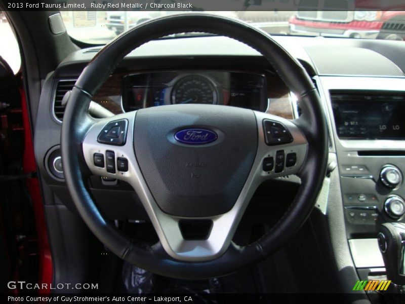 Ruby Red Metallic / Charcoal Black 2013 Ford Taurus Limited