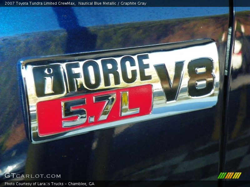 Nautical Blue Metallic / Graphite Gray 2007 Toyota Tundra Limited CrewMax