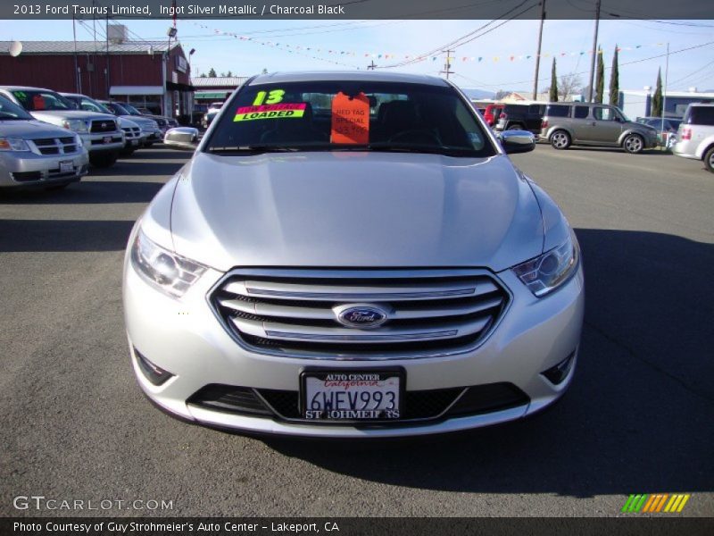 Ingot Silver Metallic / Charcoal Black 2013 Ford Taurus Limited