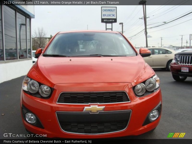 Inferno Orange Metallic / Jet Black/Dark Titanium 2013 Chevrolet Sonic LTZ Hatch