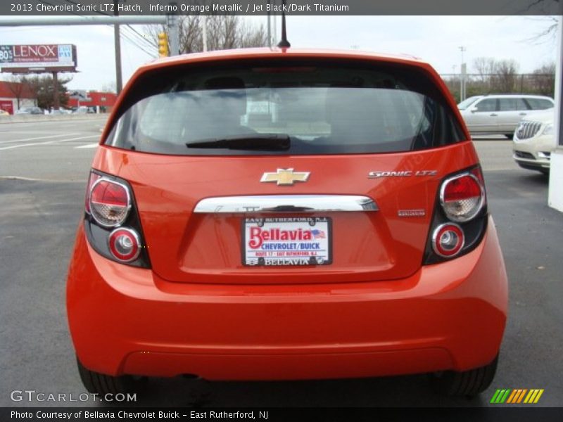 Inferno Orange Metallic / Jet Black/Dark Titanium 2013 Chevrolet Sonic LTZ Hatch