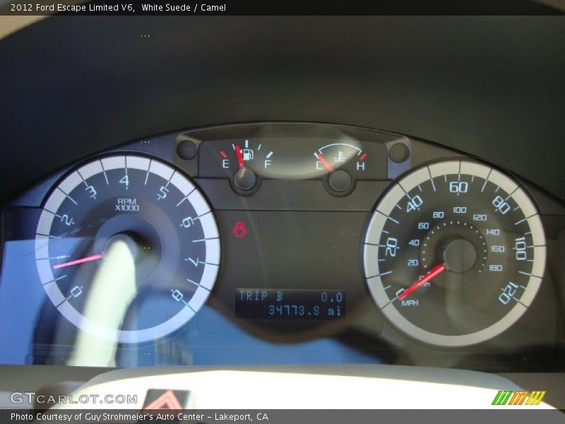 White Suede / Camel 2012 Ford Escape Limited V6