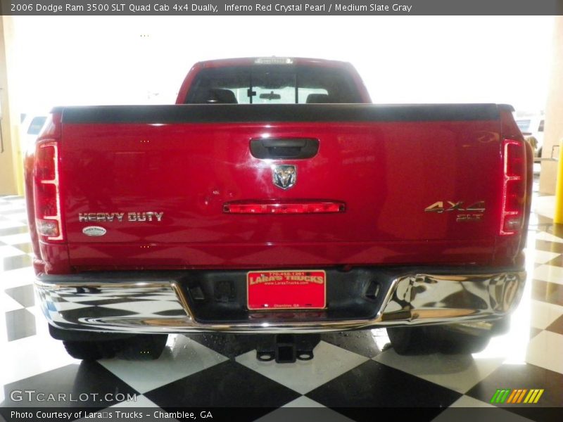 Inferno Red Crystal Pearl / Medium Slate Gray 2006 Dodge Ram 3500 SLT Quad Cab 4x4 Dually