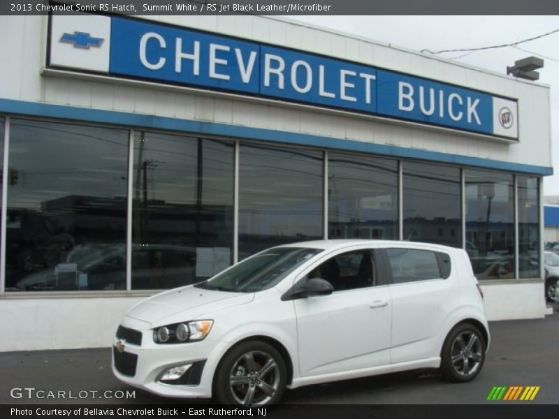 Summit White / RS Jet Black Leather/Microfiber 2013 Chevrolet Sonic RS Hatch