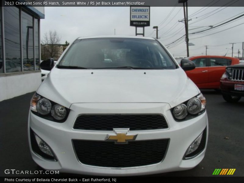 Summit White / RS Jet Black Leather/Microfiber 2013 Chevrolet Sonic RS Hatch