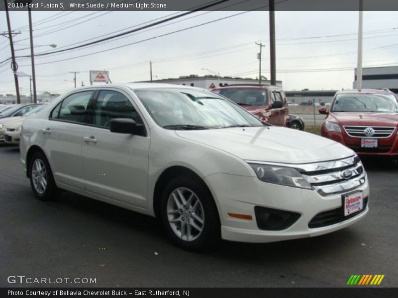 White Suede / Medium Light Stone 2010 Ford Fusion S
