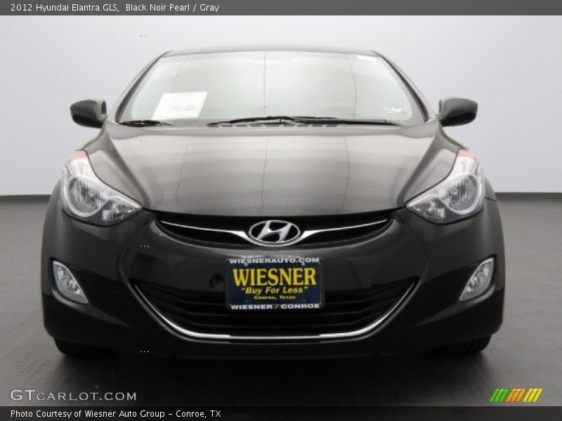 Black Noir Pearl / Gray 2012 Hyundai Elantra GLS