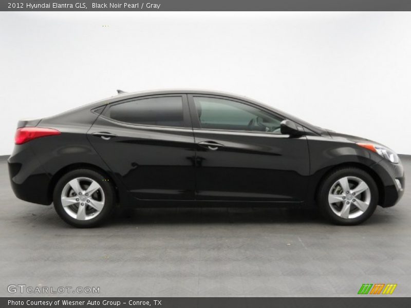 Black Noir Pearl / Gray 2012 Hyundai Elantra GLS