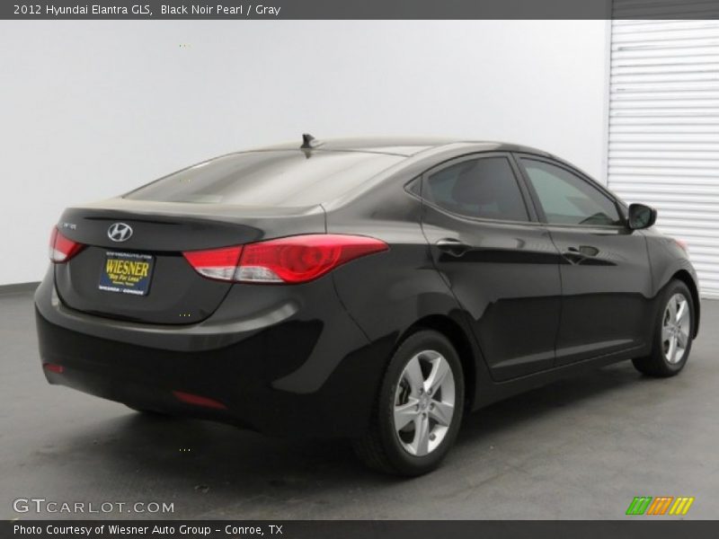 Black Noir Pearl / Gray 2012 Hyundai Elantra GLS