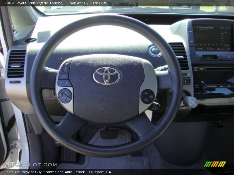 Super White / Dark Gray 2009 Toyota Prius Hybrid Touring