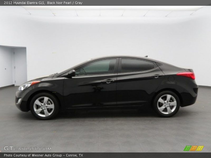 Black Noir Pearl / Gray 2012 Hyundai Elantra GLS