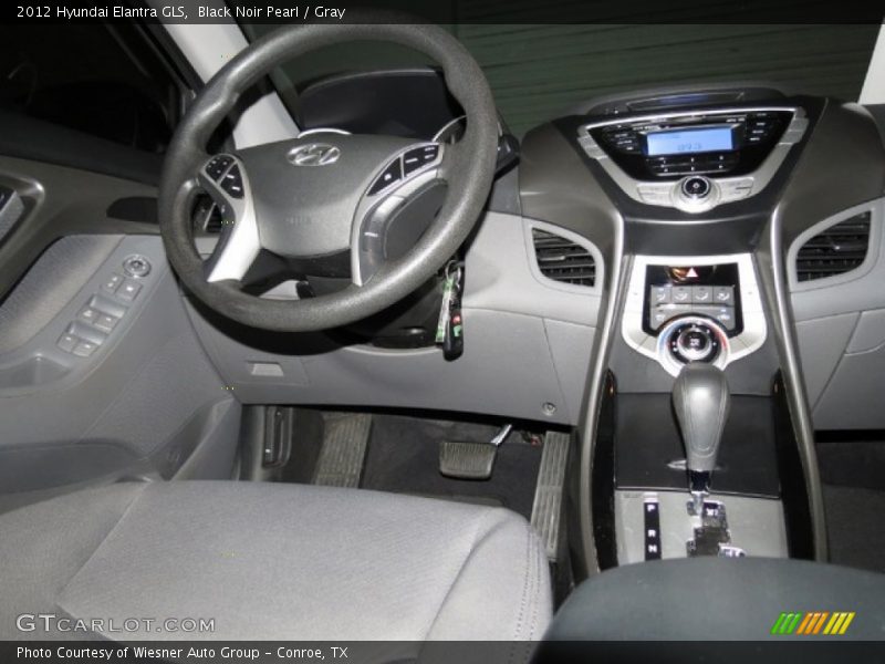 Black Noir Pearl / Gray 2012 Hyundai Elantra GLS