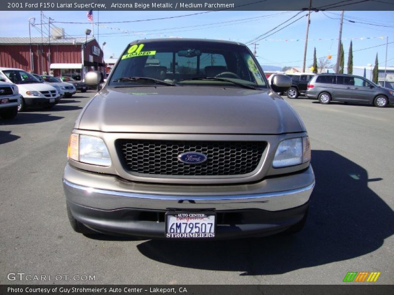 Arizona Beige Metallic / Medium Parchment 2001 Ford F150 Lariat SuperCrew
