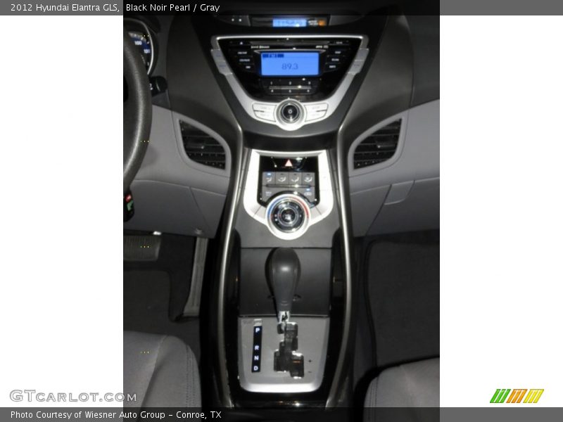 Black Noir Pearl / Gray 2012 Hyundai Elantra GLS