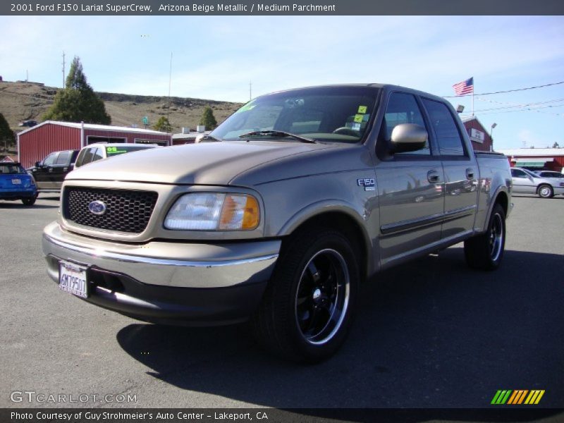 Arizona Beige Metallic / Medium Parchment 2001 Ford F150 Lariat SuperCrew