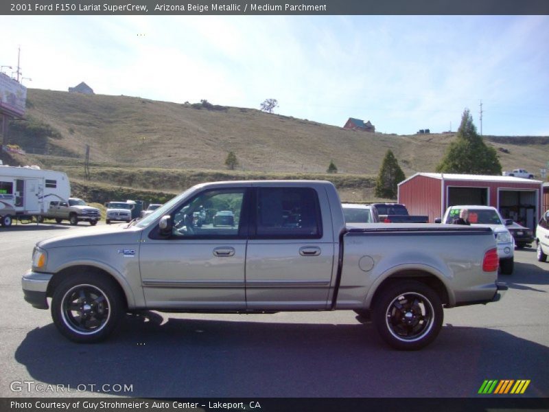 Arizona Beige Metallic / Medium Parchment 2001 Ford F150 Lariat SuperCrew