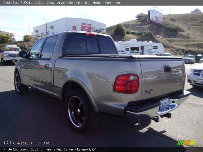 Arizona Beige Metallic / Medium Parchment 2001 Ford F150 Lariat SuperCrew