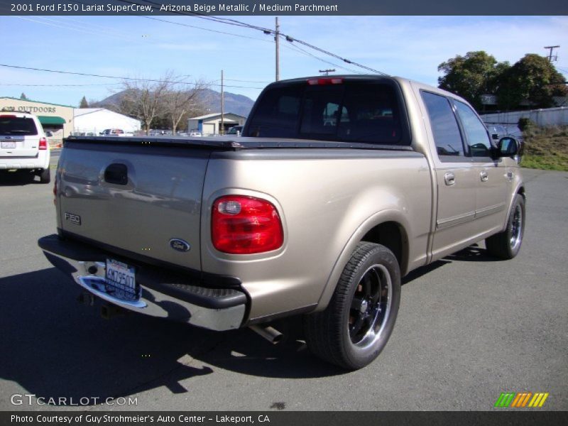 Arizona Beige Metallic / Medium Parchment 2001 Ford F150 Lariat SuperCrew