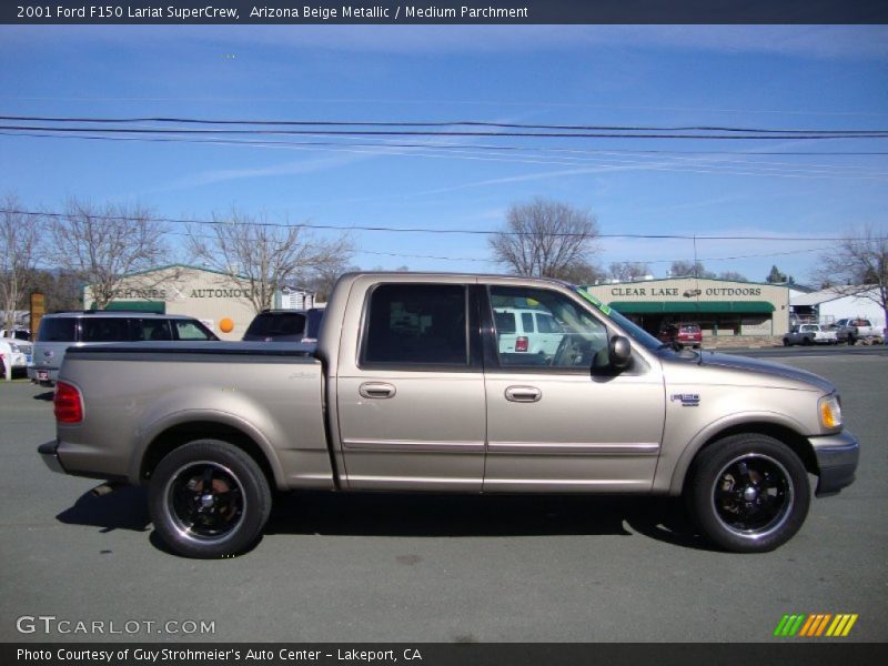 Arizona Beige Metallic / Medium Parchment 2001 Ford F150 Lariat SuperCrew