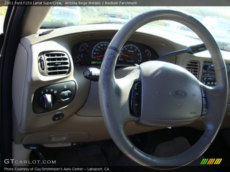 Arizona Beige Metallic / Medium Parchment 2001 Ford F150 Lariat SuperCrew
