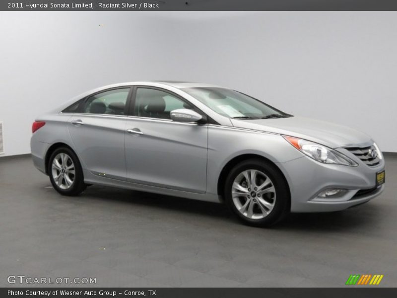 Radiant Silver / Black 2011 Hyundai Sonata Limited
