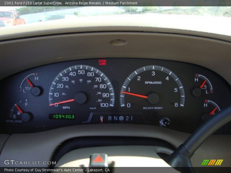Arizona Beige Metallic / Medium Parchment 2001 Ford F150 Lariat SuperCrew