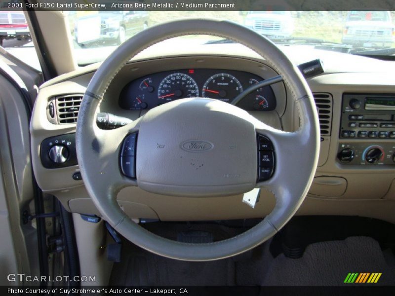 Arizona Beige Metallic / Medium Parchment 2001 Ford F150 Lariat SuperCrew