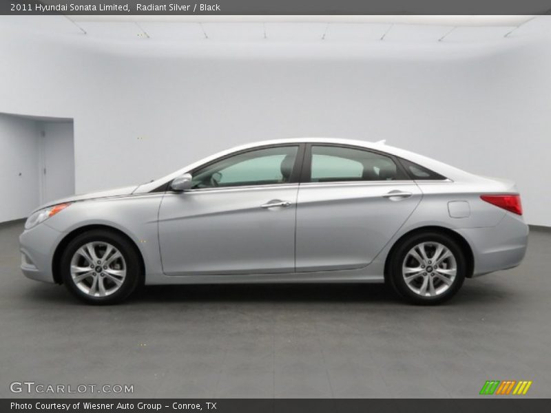 Radiant Silver / Black 2011 Hyundai Sonata Limited