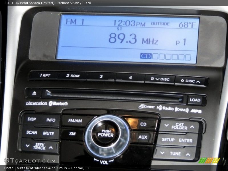 Radiant Silver / Black 2011 Hyundai Sonata Limited