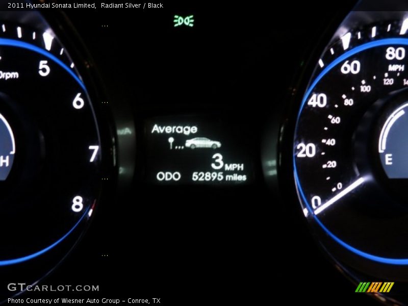 Radiant Silver / Black 2011 Hyundai Sonata Limited