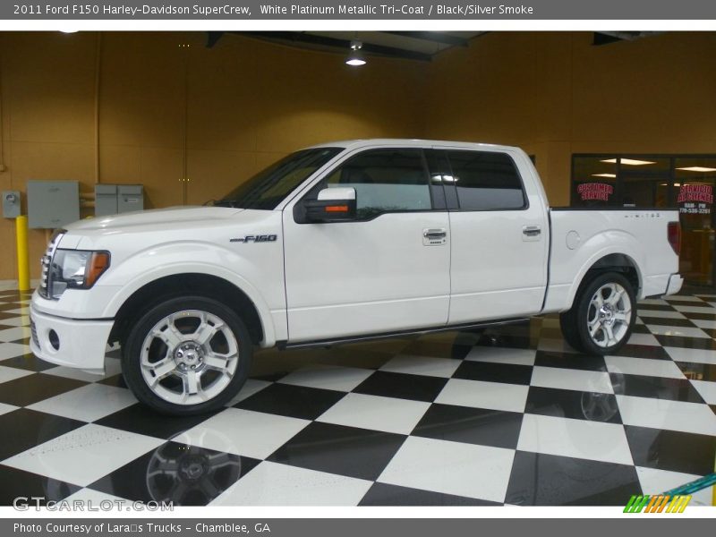 White Platinum Metallic Tri-Coat / Black/Silver Smoke 2011 Ford F150 Harley-Davidson SuperCrew