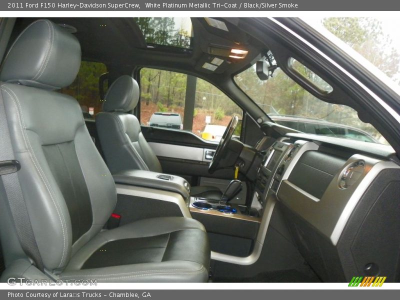 White Platinum Metallic Tri-Coat / Black/Silver Smoke 2011 Ford F150 Harley-Davidson SuperCrew
