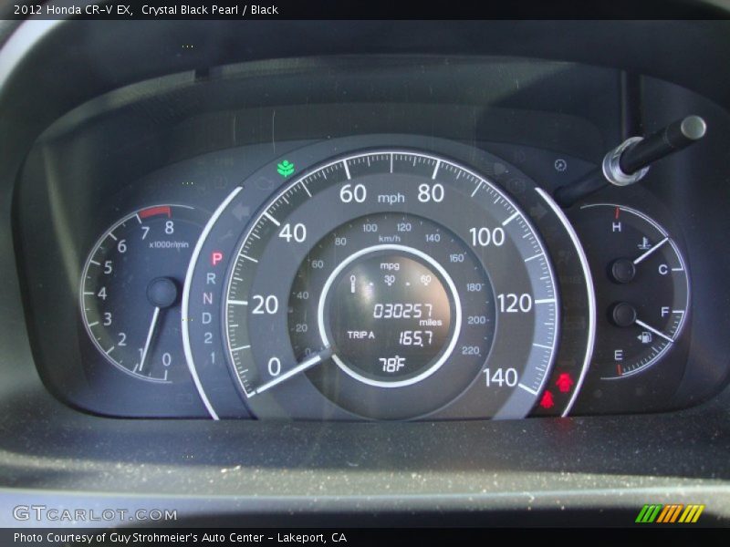 Crystal Black Pearl / Black 2012 Honda CR-V EX