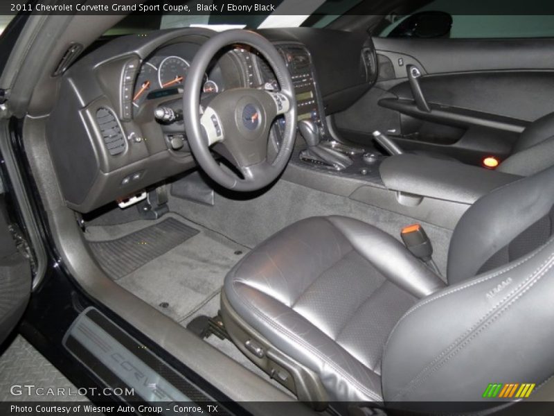 Ebony Black Interior - 2011 Corvette Grand Sport Coupe 