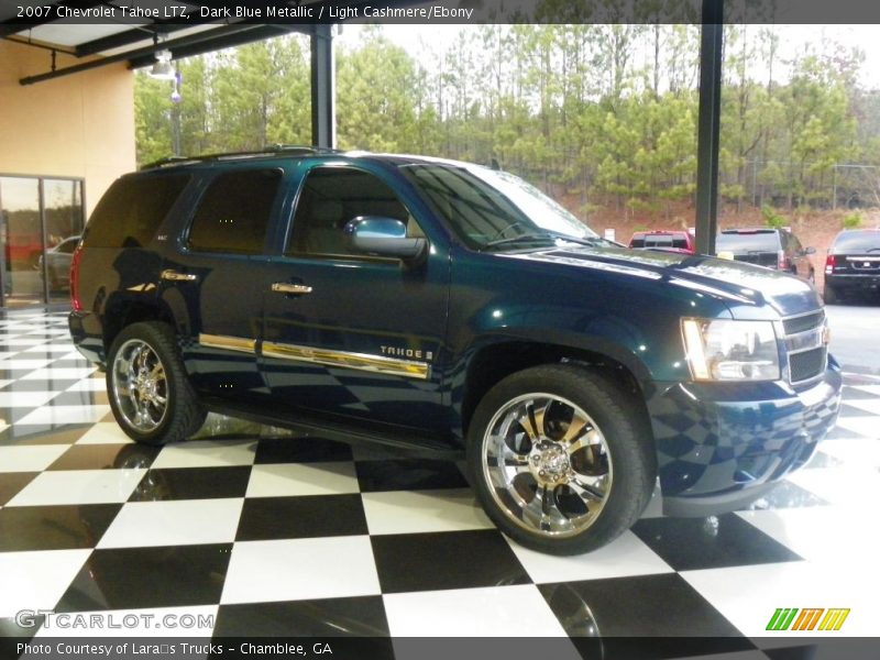 Dark Blue Metallic / Light Cashmere/Ebony 2007 Chevrolet Tahoe LTZ