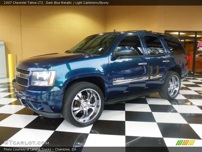 Dark Blue Metallic / Light Cashmere/Ebony 2007 Chevrolet Tahoe LTZ