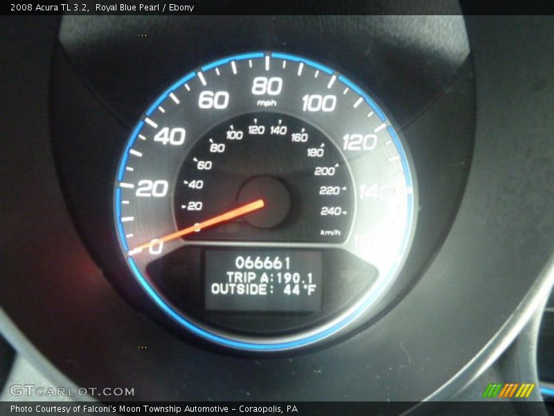 Royal Blue Pearl / Ebony 2008 Acura TL 3.2