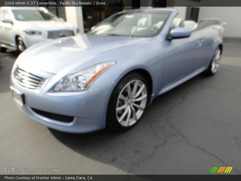 Pacific Sky Metallic / Stone 2009 Infiniti G 37 Convertible
