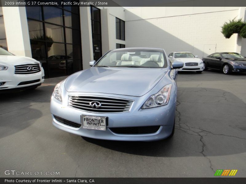 Pacific Sky Metallic / Stone 2009 Infiniti G 37 Convertible