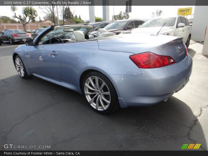 Pacific Sky Metallic / Stone 2009 Infiniti G 37 Convertible