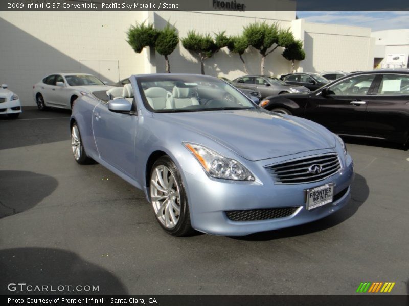 Pacific Sky Metallic / Stone 2009 Infiniti G 37 Convertible