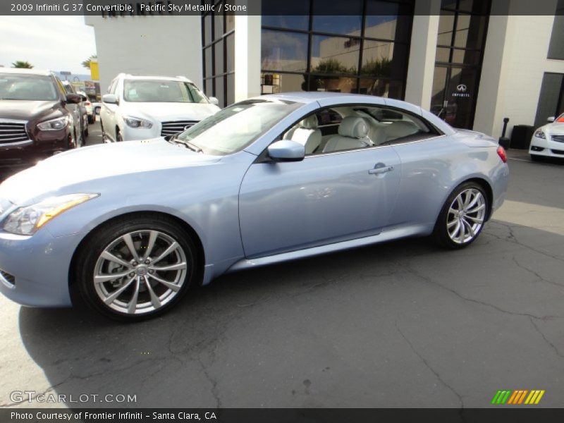 Pacific Sky Metallic / Stone 2009 Infiniti G 37 Convertible