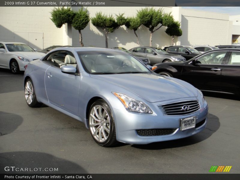 Pacific Sky Metallic / Stone 2009 Infiniti G 37 Convertible