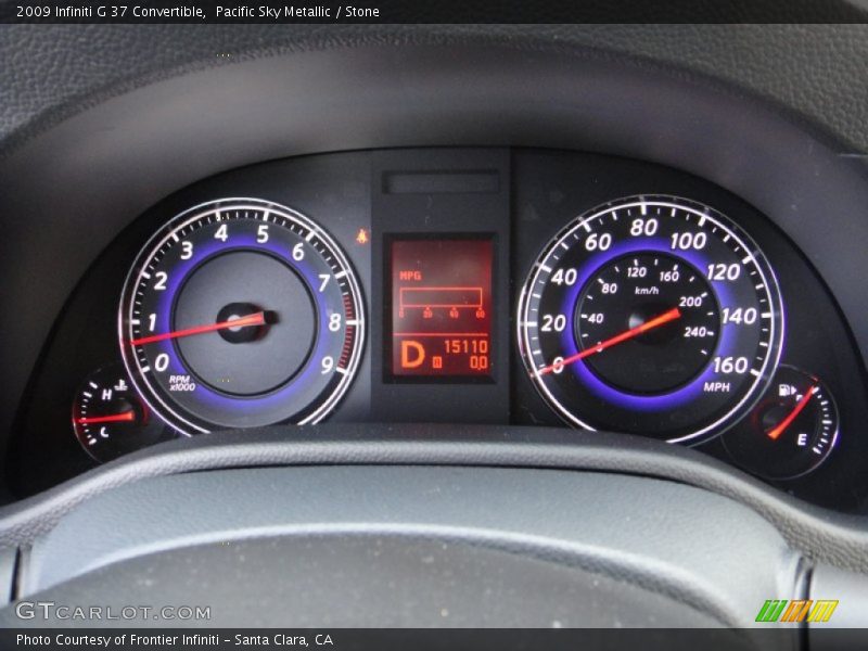 Pacific Sky Metallic / Stone 2009 Infiniti G 37 Convertible